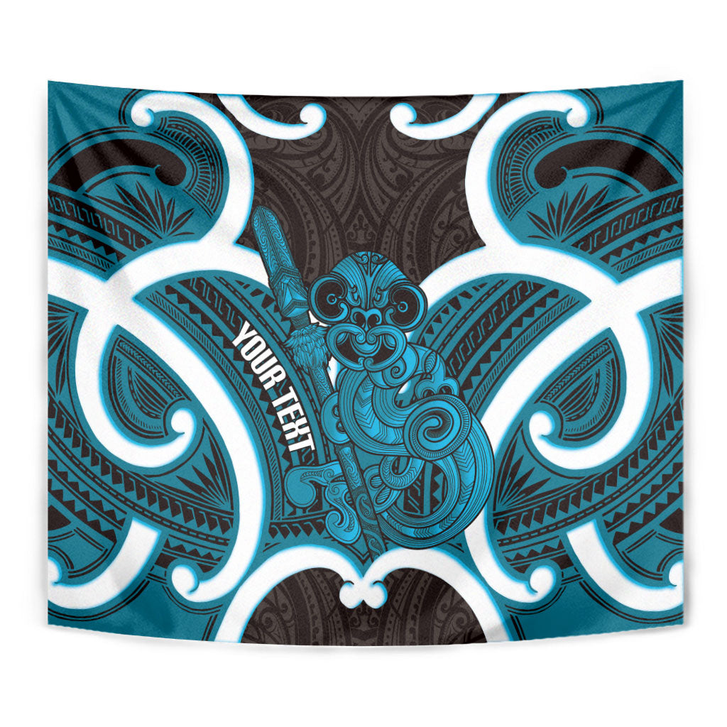 Kikorangi Aotearoa Atua Tumatauenga Personalised Tapestry Maori God Of War Tiki With Taiaha LT14 - Polynesian Pride