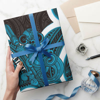 Kikorangi Aotearoa Atua Tumatauenga Personalised Wrapping Paper Maori God Of War Tiki With Taiaha LT14 - Polynesian Pride