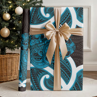 Kikorangi Aotearoa Atua Tumatauenga Personalised Wrapping Paper Maori God Of War Tiki With Taiaha LT14 - Polynesian Pride