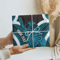 Kikorangi Aotearoa Atua Tumatauenga Personalised Wrapping Paper Maori God Of War Tiki With Taiaha LT14 - Polynesian Pride