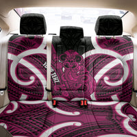 Mawhero Aotearoa Atua Tumatauenga Personalised Back Car Seat Cover Maori God Of War Tiki With Taiaha LT14 - Polynesian Pride