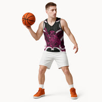 Mawhero Aotearoa Atua Tumatauenga Personalised Basketball Jersey Maori God Of War Tiki With Taiaha LT14 - Polynesian Pride