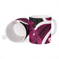 Mawhero Aotearoa Atua Tumatauenga Ceramic Mug Maori God Of War Tiki With Taiaha LT14 - Polynesian Pride