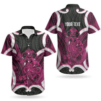 Mawhero Aotearoa Atua Tumatauenga Personalised Couples Matching Off Shoulder Maxi Dress and Hawaiian Shirt Maori God Of War Tiki With Taiaha LT14 - Polynesian Pride