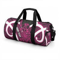 Mawhero Aotearoa Atua Tumatauenga Personalised Duffle Bag Maori God Of War Tiki With Taiaha