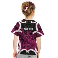 Mawhero Aotearoa Atua Tumatauenga Personalised Kid T Shirt Maori God Of War Tiki With Taiaha LT14 - Polynesian Pride
