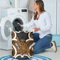 Karaka Aotearoa Atua Tumatauenga Personalised Laundry Basket Maori God Of War Tiki With Taiaha LT14 - Polynesian Pride