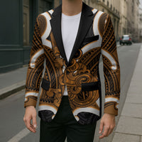 Karaka Aotearoa Atua Tumatauenga Personalised Blazer Maori God Of War Tiki With Taiaha LT14 - Polynesian Pride