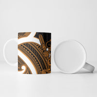 Karaka Aotearoa Atua Tumatauenga Ceramic Mug Maori God Of War Tiki With Taiaha LT14 - Polynesian Pride