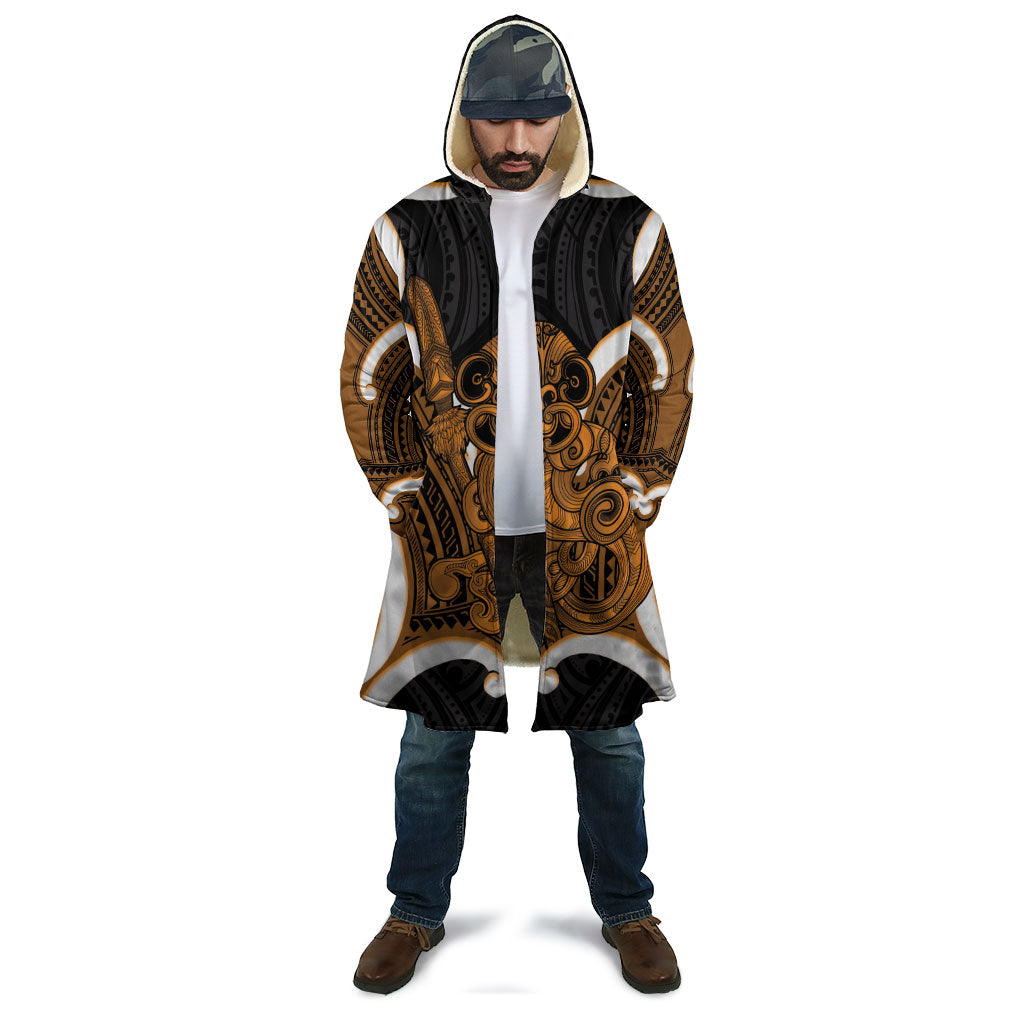 Karaka Aotearoa Atua Tumatauenga Personalised Cloak Maori God Of War Tiki With Taiaha LT14 - Polynesian Pride