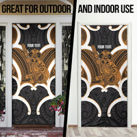Karaka Aotearoa Atua Tumatauenga Personalised Door Cover Maori God Of War Tiki With Taiaha LT14 - Polynesian Pride