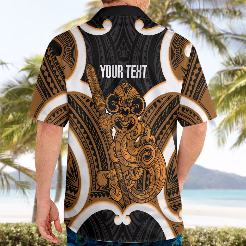 Karaka Aotearoa Atua Tumatauenga Personalised Hawaiian Shirt Maori God Of War Tiki With Taiaha LT14 - Polynesian Pride