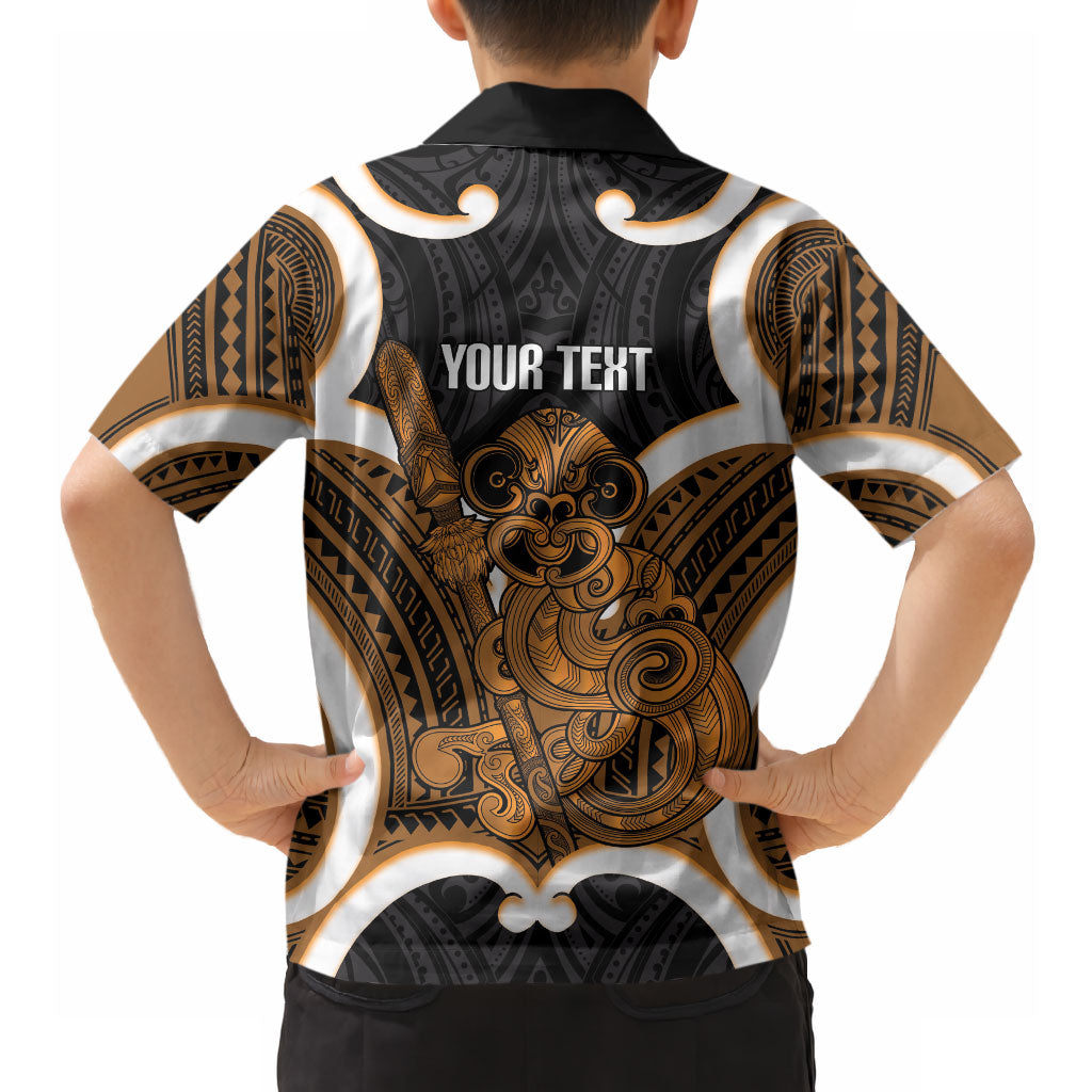 Karaka Aotearoa Atua Tumatauenga Personalised Hawaiian Shirt Maori God Of War Tiki With Taiaha LT14 - Polynesian Pride