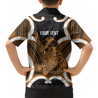 Karaka Aotearoa Atua Tumatauenga Personalised Hawaiian Shirt Maori God Of War Tiki With Taiaha LT14 - Polynesian Pride