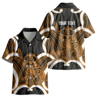 Karaka Aotearoa Atua Tumatauenga Personalised Kid Hawaiian Shirt Maori God Of War Tiki With Taiaha LT14 - Polynesian Pride