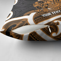 Karaka Aotearoa Atua Tumatauenga Personalised Pillow Cover Maori God Of War Tiki With Taiaha LT14 - Polynesian Pride