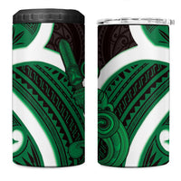 Kakariki Aotearoa Atua Tumatauenga 4 in 1 Can Cooler Tumbler Maori God Of War Tiki With Taiaha LT14 One Size: 16 oz Green - Polynesian Pride