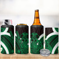 Kakariki Aotearoa Atua Tumatauenga 4 in 1 Can Cooler Tumbler Maori God Of War Tiki With Taiaha LT14 - Polynesian Pride