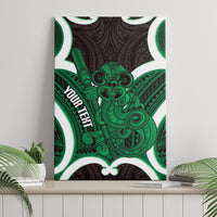 Kakariki Aotearoa Atua Tumatauenga Personalised Canvas Wall Art Maori God Of War Tiki With Taiaha LT14 - Polynesian Pride