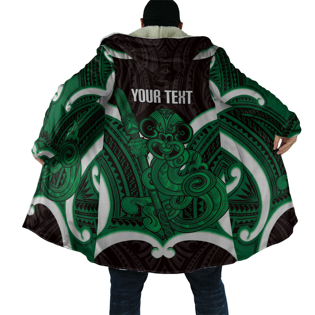 Kakariki Aotearoa Atua Tumatauenga Personalised Cloak Maori God Of War Tiki With Taiaha LT14 - Polynesian Pride