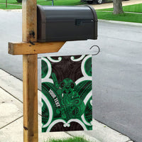 Kakariki Aotearoa Atua Tumatauenga Personalised Garden Flag Maori God Of War Tiki With Taiaha LT14 - Polynesian Pride