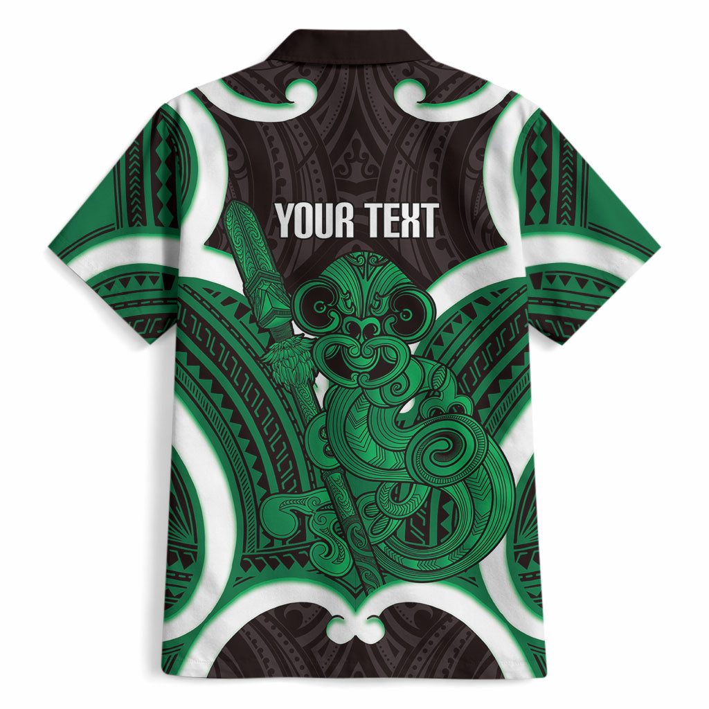 Kakariki Aotearoa Atua Tumatauenga Personalised Hawaiian Shirt Maori God Of War Tiki With Taiaha LT14 - Polynesian Pride
