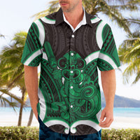 Kakariki Aotearoa Atua Tumatauenga Personalised Hawaiian Shirt Maori God Of War Tiki With Taiaha LT14 - Polynesian Pride
