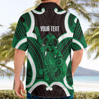 Kakariki Aotearoa Atua Tumatauenga Personalised Hawaiian Shirt Maori God Of War Tiki With Taiaha LT14 - Polynesian Pride
