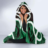 Kakariki Aotearoa Atua Tumatauenga Personalised Hooded Blanket Maori God Of War Tiki With Taiaha LT14 - Polynesian Pride