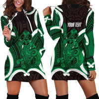 Kakariki Aotearoa Atua Tumatauenga Personalised Hoodie Dress Maori God Of War Tiki With Taiaha LT14 - Polynesian Pride