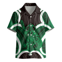 Kakariki Aotearoa Atua Tumatauenga Personalised Kid Hawaiian Shirt Maori God Of War Tiki With Taiaha LT14 - Polynesian Pride