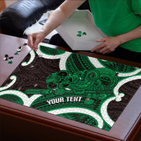 Kakariki Aotearoa Atua Tumatauenga Personalised Puzzle Maori God Of War Tiki With Taiaha LT14 - Polynesian Pride