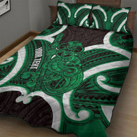Kakariki Aotearoa Atua Tumatauenga Personalised Quilt Bed Set Maori God Of War Tiki With Taiaha LT14 - Polynesian Pride