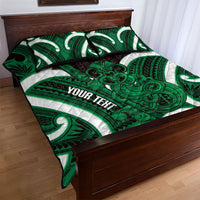Kakariki Aotearoa Atua Tumatauenga Personalised Quilt Bed Set Maori God Of War Tiki With Taiaha LT14 - Polynesian Pride
