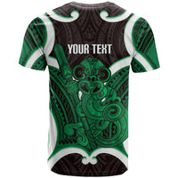 Kakariki Aotearoa Atua Tumatauenga Personalised T Shirt Maori God Of War Tiki With Taiaha LT14 - Polynesian Pride