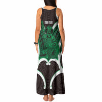 Kakariki Aotearoa Atua Tumatauenga Personalised Tank Maxi Dress Maori God Of War Tiki With Taiaha LT14 - Polynesian Pride