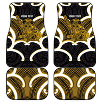 Kowhai Aotearoa Atua Tumatauenga Personalised Car Mats Maori God Of War Tiki With Taiaha LT14 - Polynesian Pride
