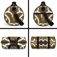 Kowhai Aotearoa Atua Tumatauenga Personalised Duffle Bag Maori God Of War Tiki With Taiaha