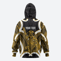 Kowhai Aotearoa Atua Tumatauenga Personalised Hoodie Maori God Of War Tiki With Taiaha LT14 - Polynesian Pride