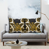 Kowhai Aotearoa Atua Tumatauenga Personalised Pillow Cover Maori God Of War Tiki With Taiaha LT14 - Polynesian Pride