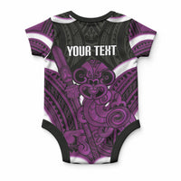Waiporoporo Aotearoa Atua Tumatauenga Personalised Baby Onesie Maori God Of War Tiki With Taiaha