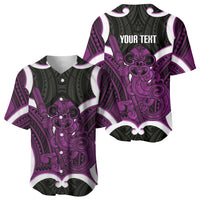 Waiporoporo Aotearoa Atua Tumatauenga Personalised Baseball Jersey Maori God Of War Tiki With Taiaha LT14 - Polynesian Pride