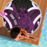 Waiporoporo Aotearoa Atua Tumatauenga Personalised Beach Blanket Maori God Of War Tiki With Taiaha LT14 - Polynesian Pride