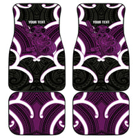 Waiporoporo Aotearoa Atua Tumatauenga Personalised Car Mats Maori God Of War Tiki With Taiaha LT14 - Polynesian Pride