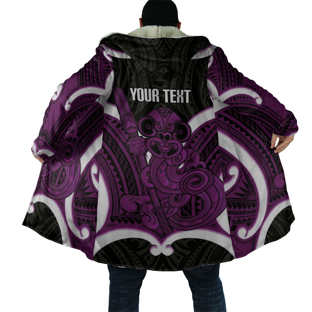 Waiporoporo Aotearoa Atua Tumatauenga Personalised Cloak Maori God Of War Tiki With Taiaha LT14 - Polynesian Pride