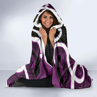 Waiporoporo Aotearoa Atua Tumatauenga Personalised Hooded Blanket Maori God Of War Tiki With Taiaha LT14 - Polynesian Pride
