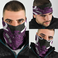Waiporoporo Aotearoa Atua Tumatauenga Personalised Neck Gaiter Maori God Of War Tiki With Taiaha LT14 - Polynesian Pride