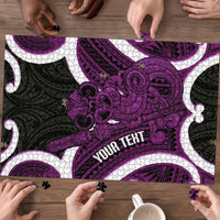 Waiporoporo Aotearoa Atua Tumatauenga Personalised Puzzle Maori God Of War Tiki With Taiaha LT14 - Polynesian Pride