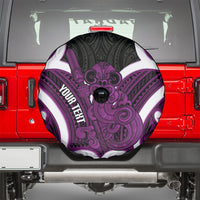 Waiporoporo Aotearoa Atua Tumatauenga Personalised Spare Tire Cover Maori God Of War Tiki With Taiaha LT14 - Polynesian Pride