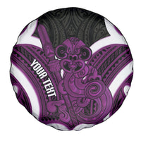 Waiporoporo Aotearoa Atua Tumatauenga Personalised Spare Tire Cover Maori God Of War Tiki With Taiaha LT14 - Polynesian Pride